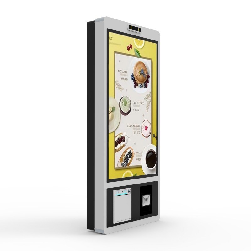 23.6 Inch Android Touch Screen  Wall Mounted Self Service Queue Management System Kiosk Advertising Equipment