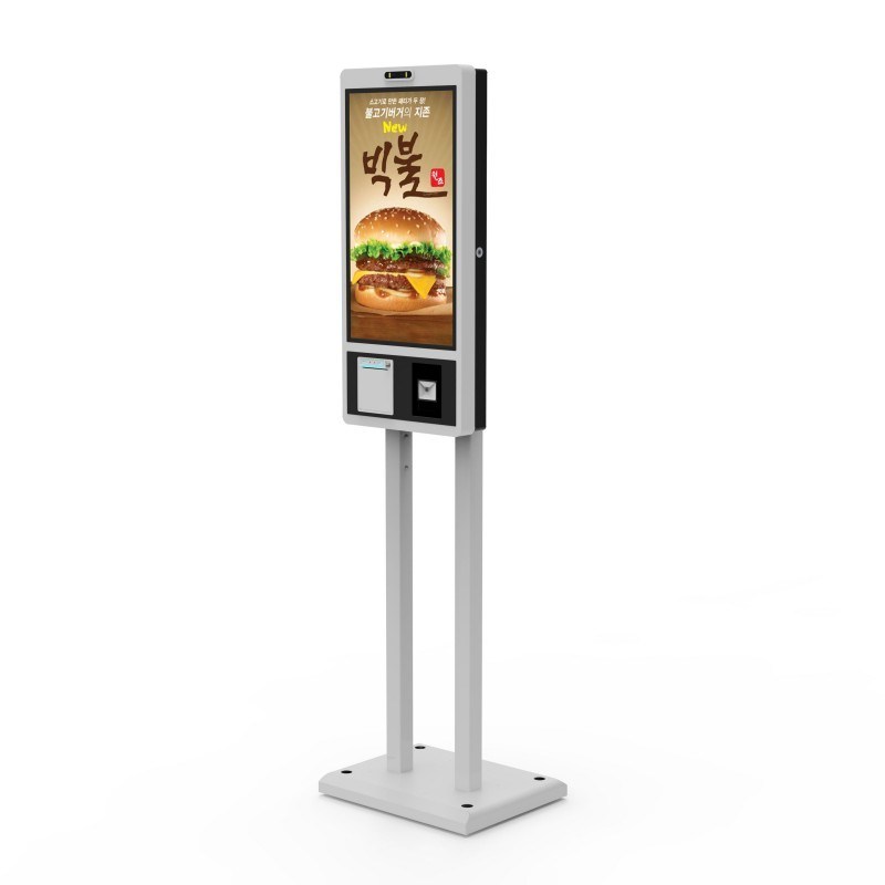Custom KFC Mcdonalds 27 Inch Windows Touch Screen Fast Food Self Service Ordering Kiosk