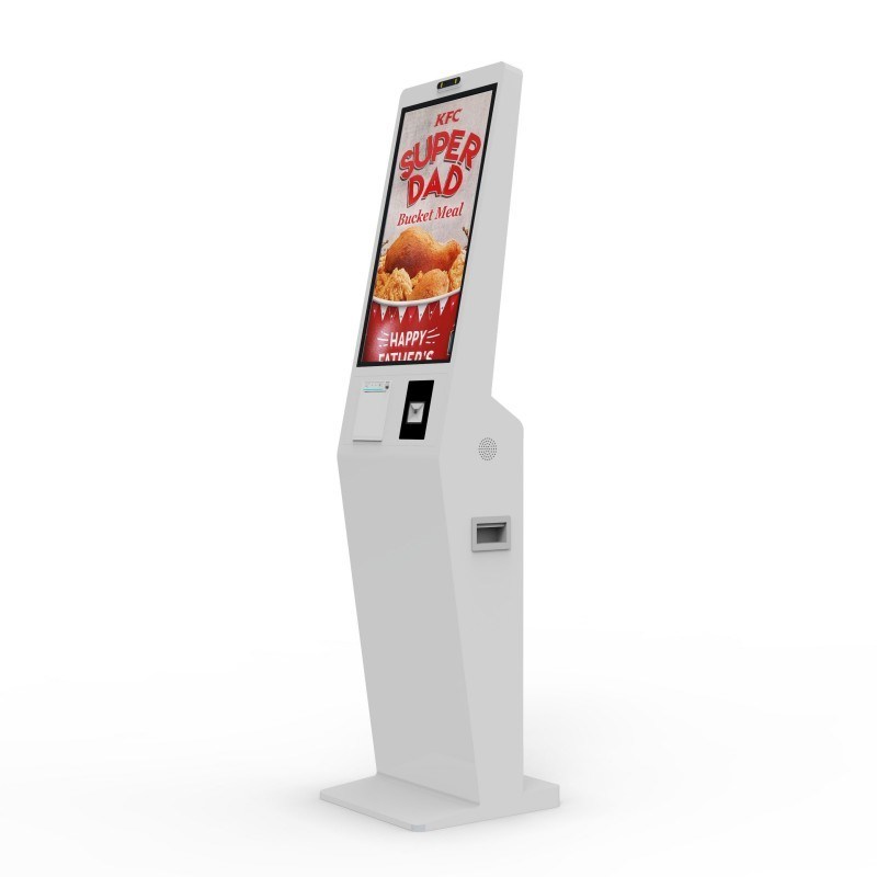Quiosco de autoservicio para interiores personalizado con Windows de 27 pulgadas para pedidos en restaurantes y pago con pantalla táctil con función SDK