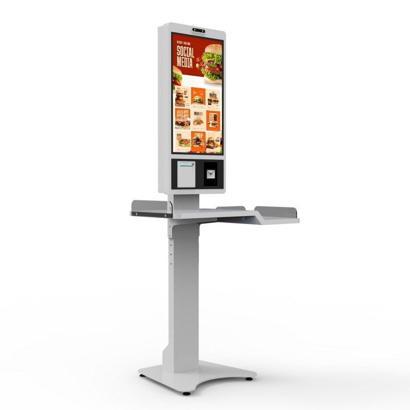 27 inch Android Floor Stand Ordering Kiosk Machine With Thermal Printer/QR Code/RFID