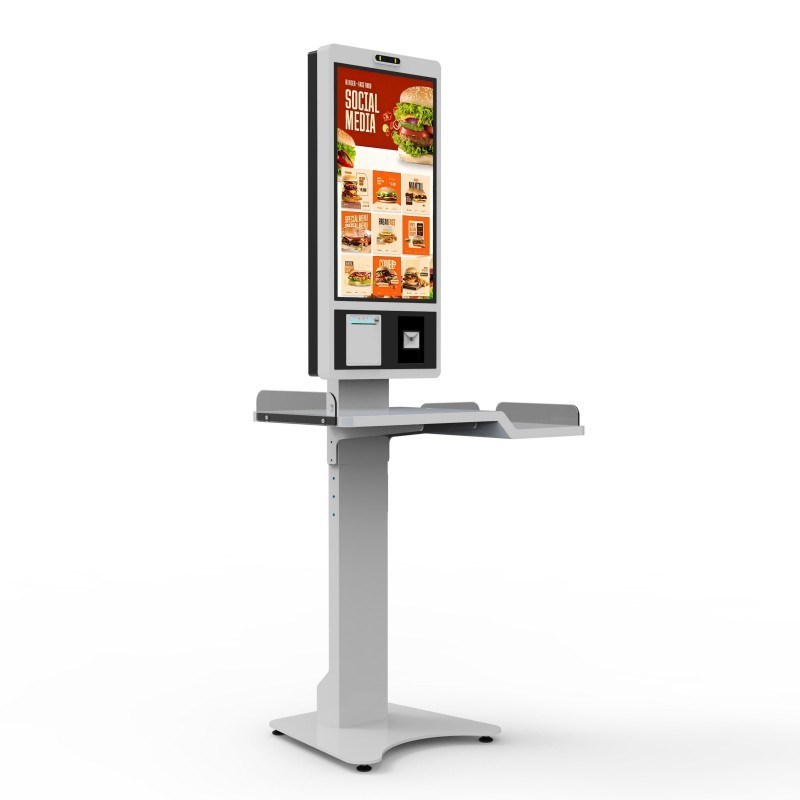 27 inch Android Floor Stand Ordering Kiosk Machine With Thermal Printer/QR Code/RFID