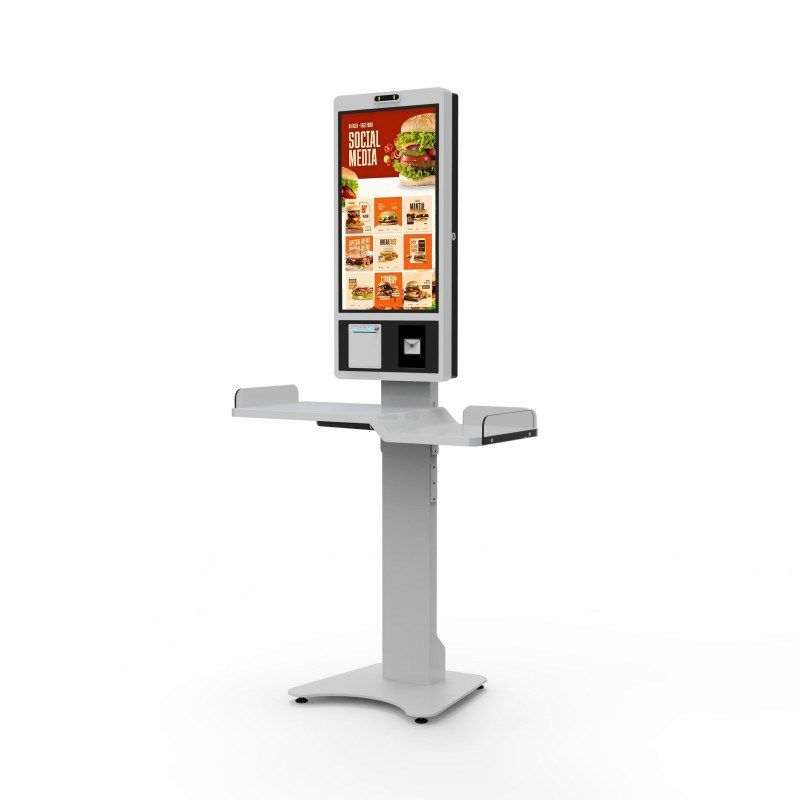 27 inch Android Floor Stand Ordering Kiosk Machine With Thermal Printer/QR Code/RFID