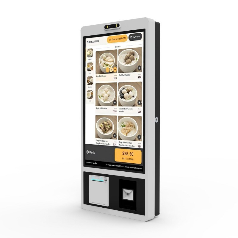 Factory Price 32 inch Windows System with Touch Screen Wall Mounted Vending Machine Self Service Ordering Kiosk