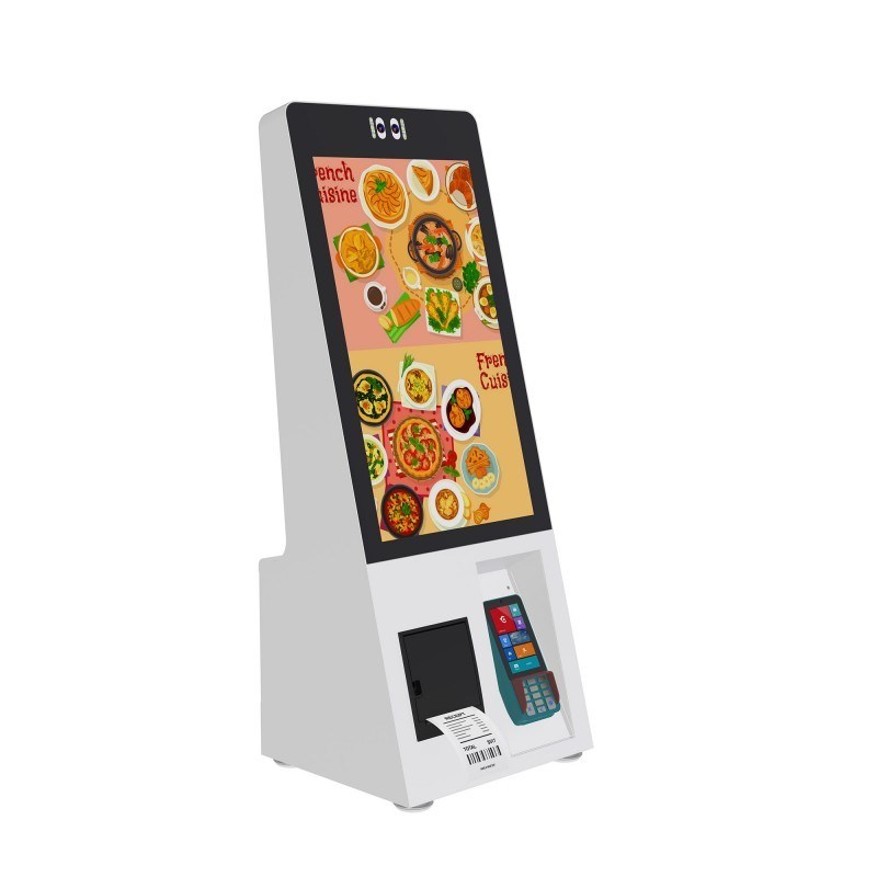 21.5 pulgadas POS Terminal Holder escritorio Kfc McDonald comida ordenando quioscos de autoservicio de pago quiosco restaurante