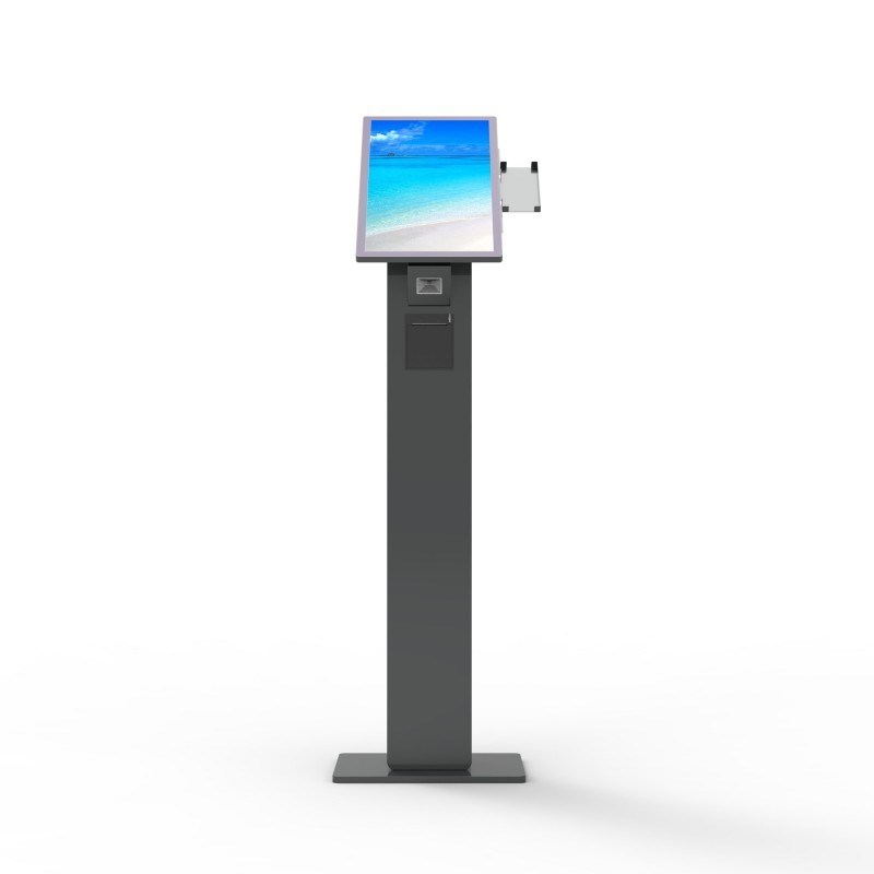 Terminal POS Android todo en uno de 23.6 pulgadas Máquina de pedidos de autoservicio Escáner de código QR Impresora de boletos para uso en interiores SDK