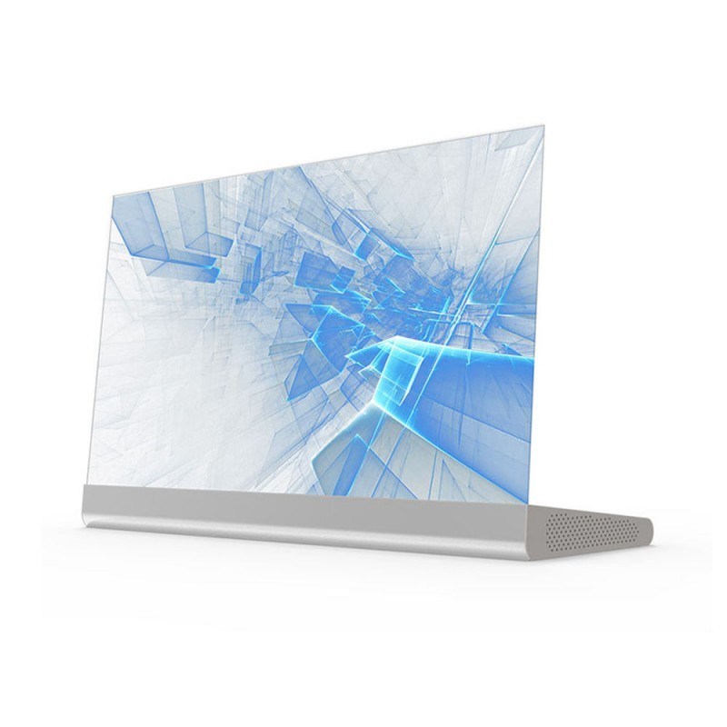 Kualitas yang sangat baik 30 Inch Desktop OLED Transparan Screen Map Display untuk Subway Shopping Mall