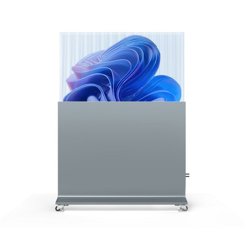 Écran tactile OLED transparent à levage automatique de 55 pouces pour l'orientation en magasin et centre commercial
