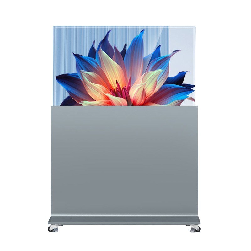 Écran tactile OLED transparent à levage automatique de 55 pouces pour l'orientation en magasin et centre commercial