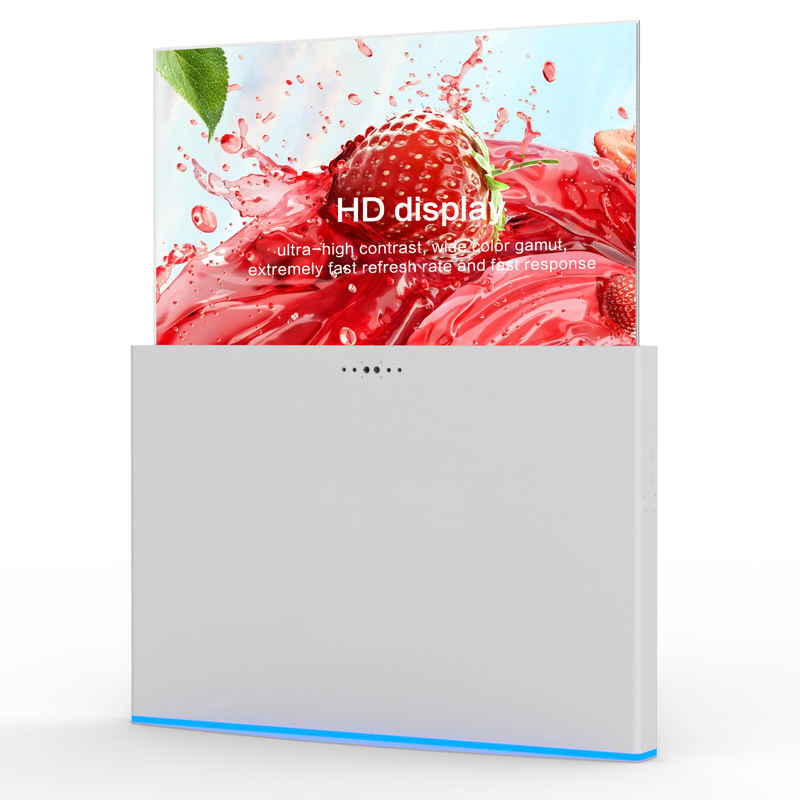 खुदरा दुकान और हवाई अड्डे के विज्ञापन के लिए 55 इंच उच्च पारदर्शिता पूर्ण रंग पारदर्शी ओएलईडी डिस्प्ले