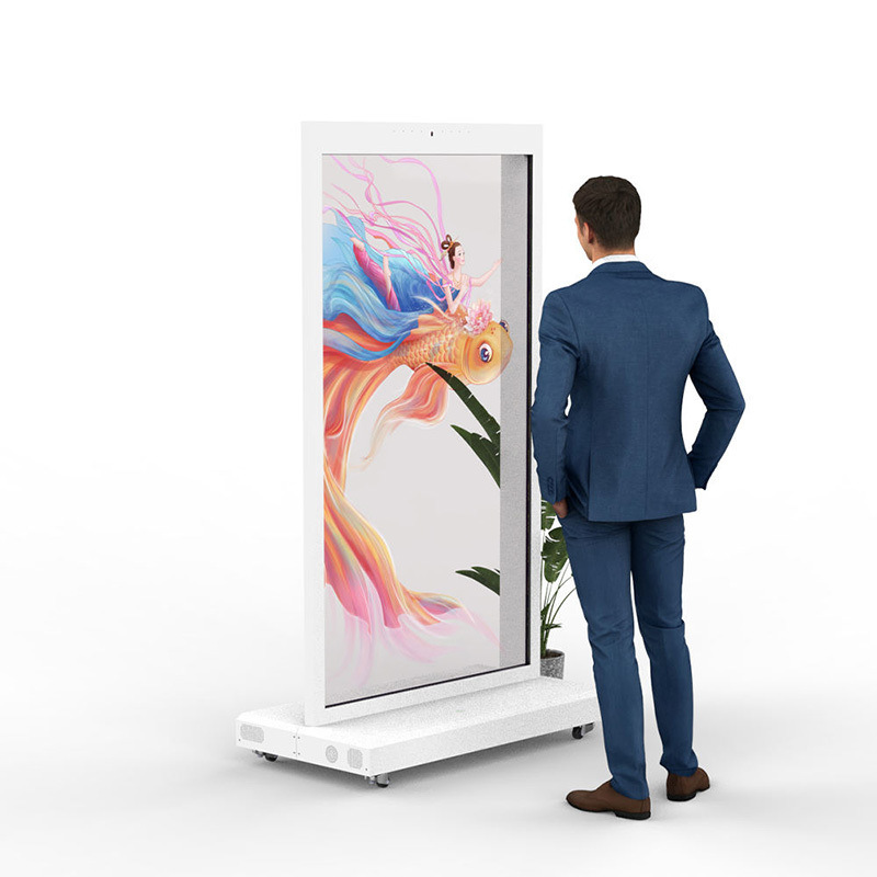 77 inch 4K Self-luminous lg transparent oled Vertical Commercial Intelligent Kiosk Touchscreen Display