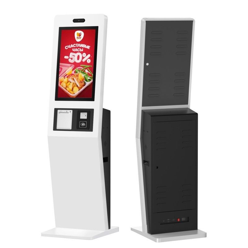 32 pulgadas de Android auto-pedidos de restaurante máquina de servicio pantalla táctil señalización digital quiosco de comida rápida con terminal POS