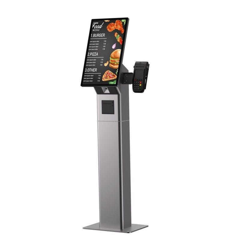 Restaurante de comida rápida Sistema de orden de máquina POS de autoservicio de 21.5 pulgadas Pantalla táctil ventanas Quiosco de pago de pedido automático