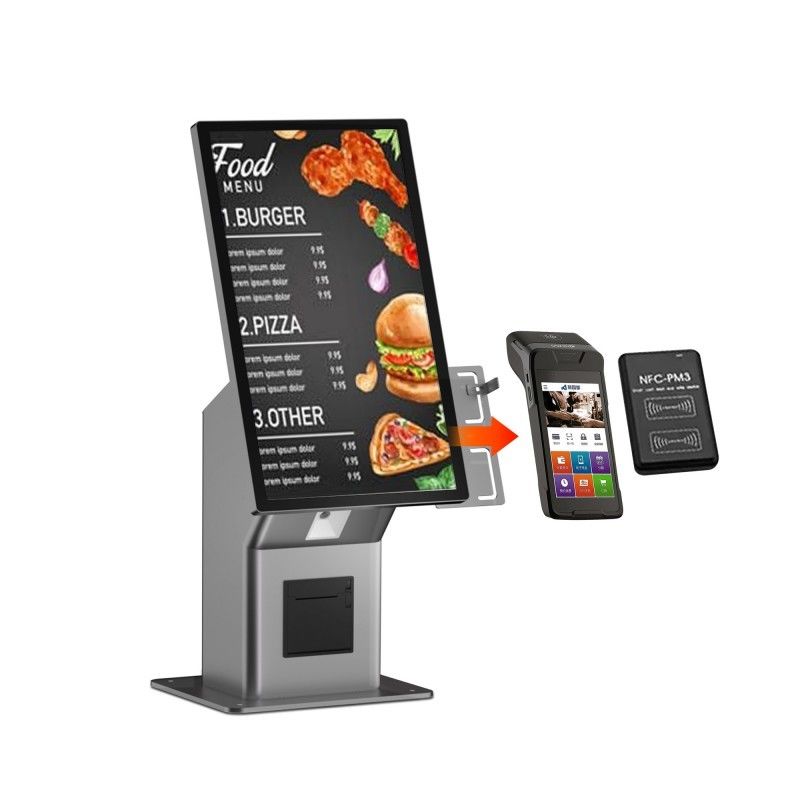 Food Ordering POS Machine System 21.5 Inch Restaurant Ordering Kiosk Touch Screen Windows Self-Ordering Payment Kiosk