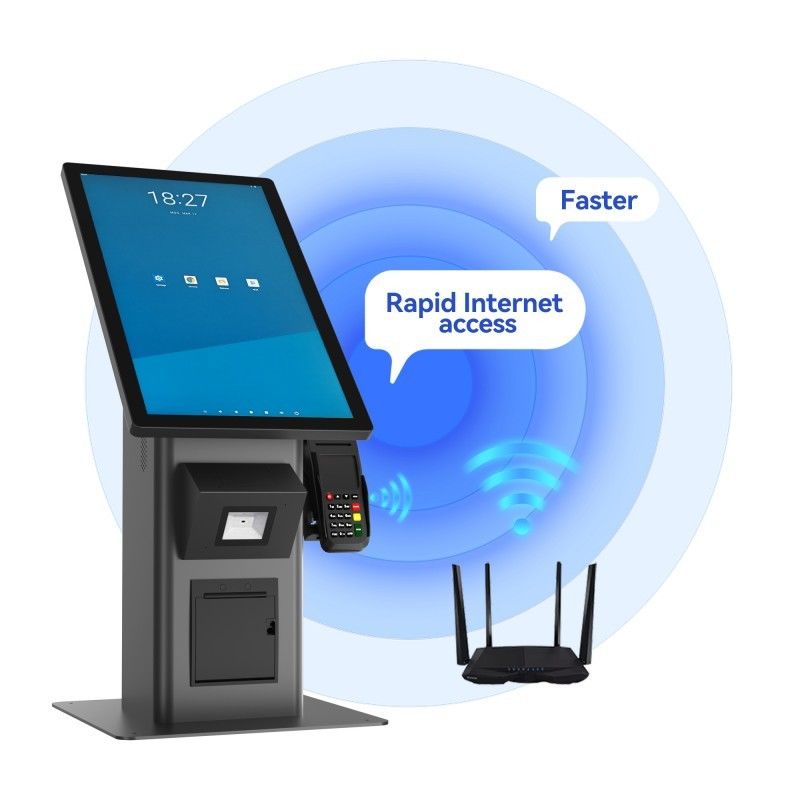 23.8 Inch Restaurant Self Service Kiosk with NFC POS Terminal LCD Android Touch Screen for Payment Self-Ordering Terminal
