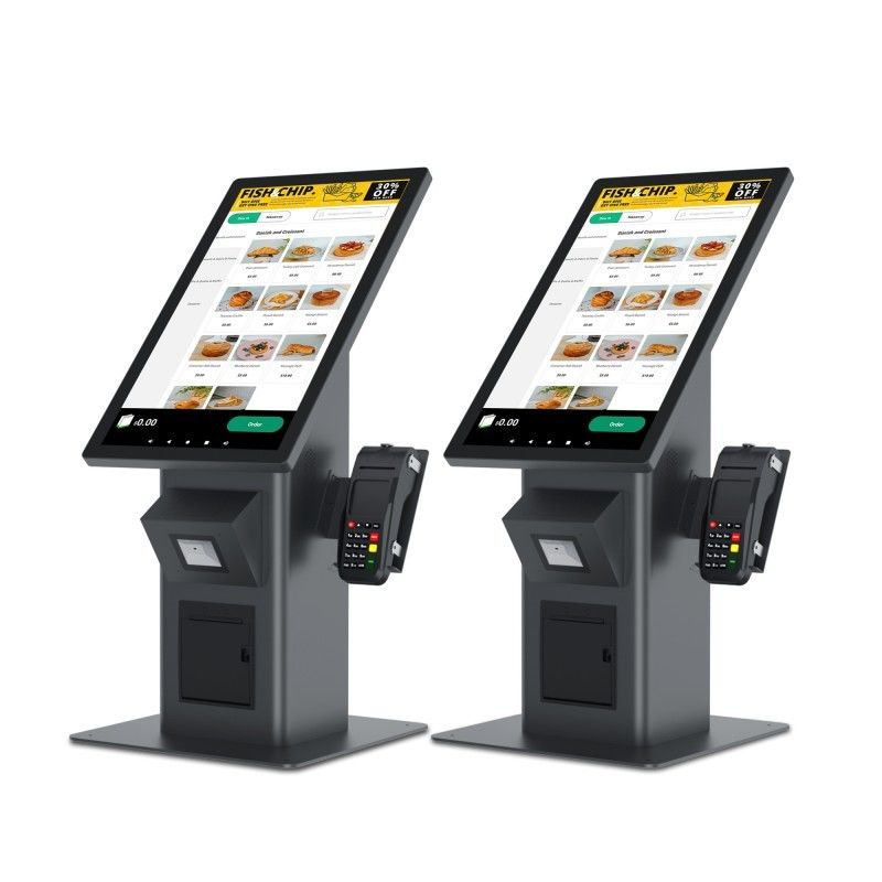 23.8 Inch Restaurant Self Service Kiosk with NFC POS Terminal LCD Android Touch Screen for Payment Self-Ordering Terminal