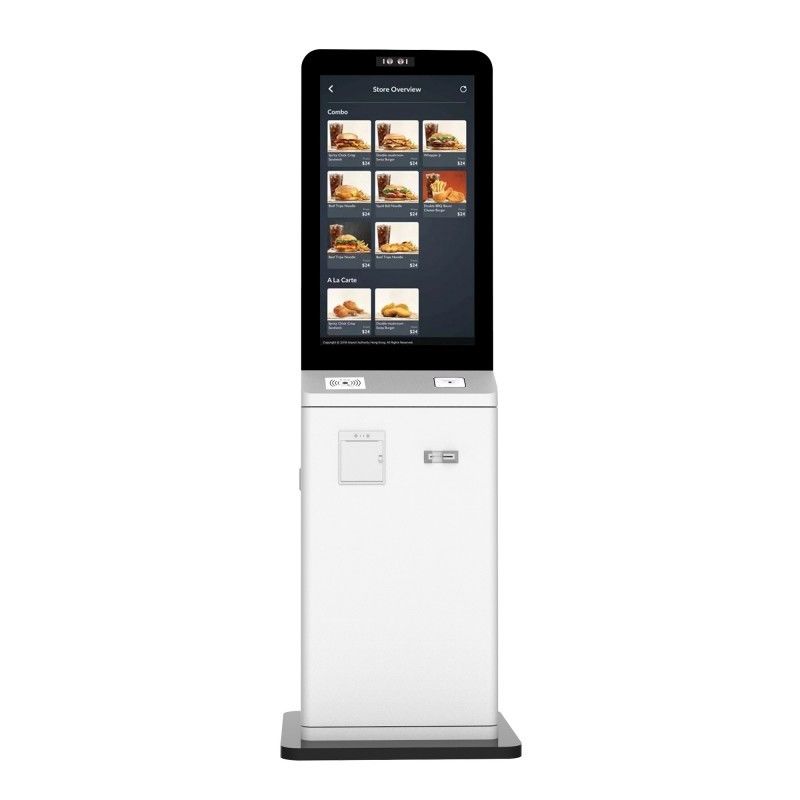 43 Inch Android Automatic Touch Screen Restaurant Self Ordering Machine With Scanner and Printer