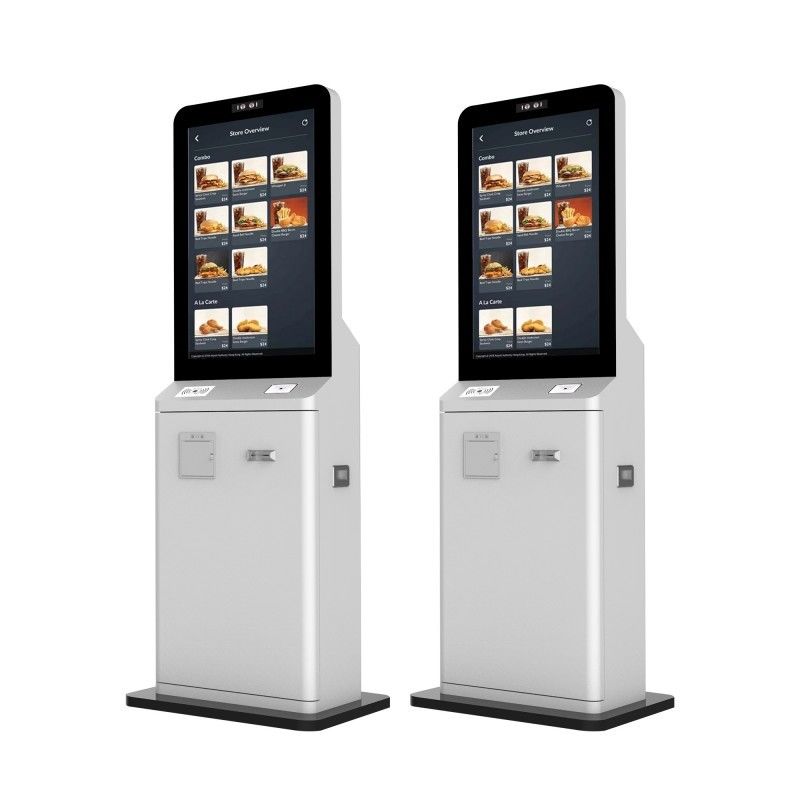 43 นิ้ว ร้านอาหาร Android อัตโนมัติจอสัมผัส เครื่องสั่งเอง เครื่องชําระเงินด้วยตนเอง คิโอสค์ด้วยสแกนและเครื่องพิมพ์