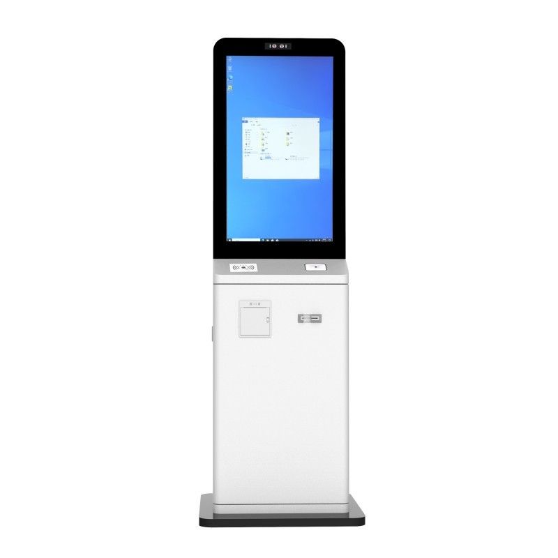 43 inch Windows Floor Standing Terminal Payment Self Service Kiosk Pos System With Printer QR Code Scanner