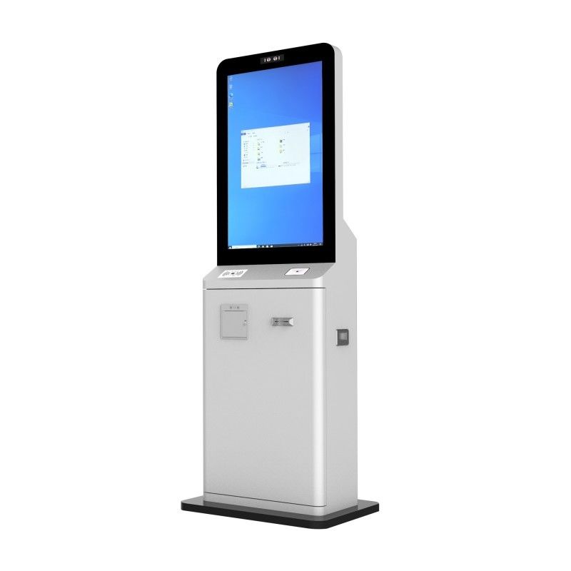 Máy bán hàng tự phục vụ đứng sàn Windows 43 inch với máy in và đầu đọc mã QR