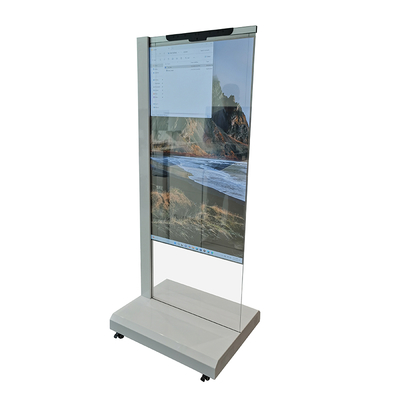 55 inch Transparent OLED Display Kiosk Touch Screen AI Digital Human for exhibition Events