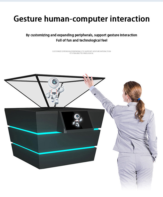 Hô-lô-gơm tương tác hiển thị sản phẩm 360 3D Hologram Screen Box cho tiếp thị bán lẻ 3