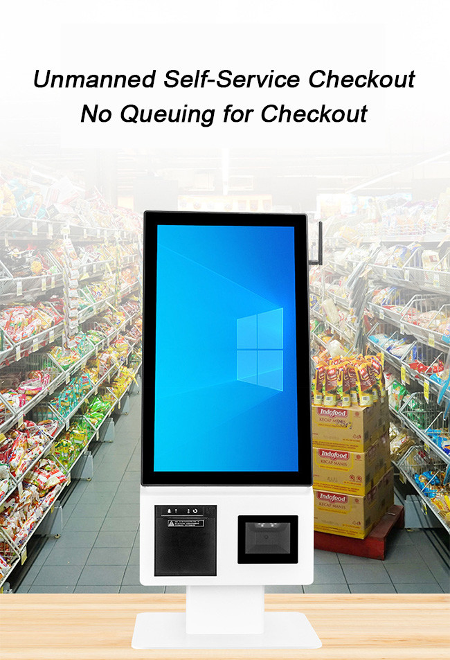 21.5" Dịch vụ khách hàng Kiosk màn hình cảm ứng Kiosk tự đặt hàng 0