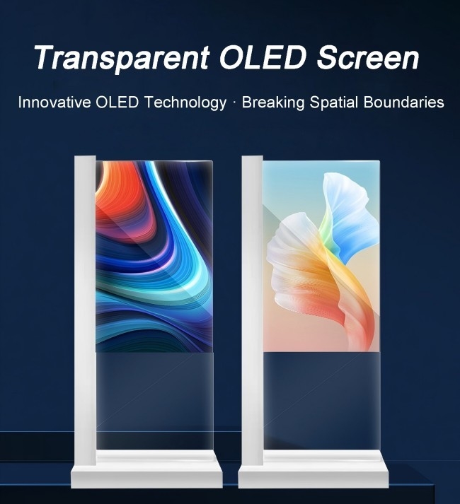 Écran tactile interactif de 55 pouces Smart Transparent OLED Affichage pour exposition bijoux Affichage de luxe 0