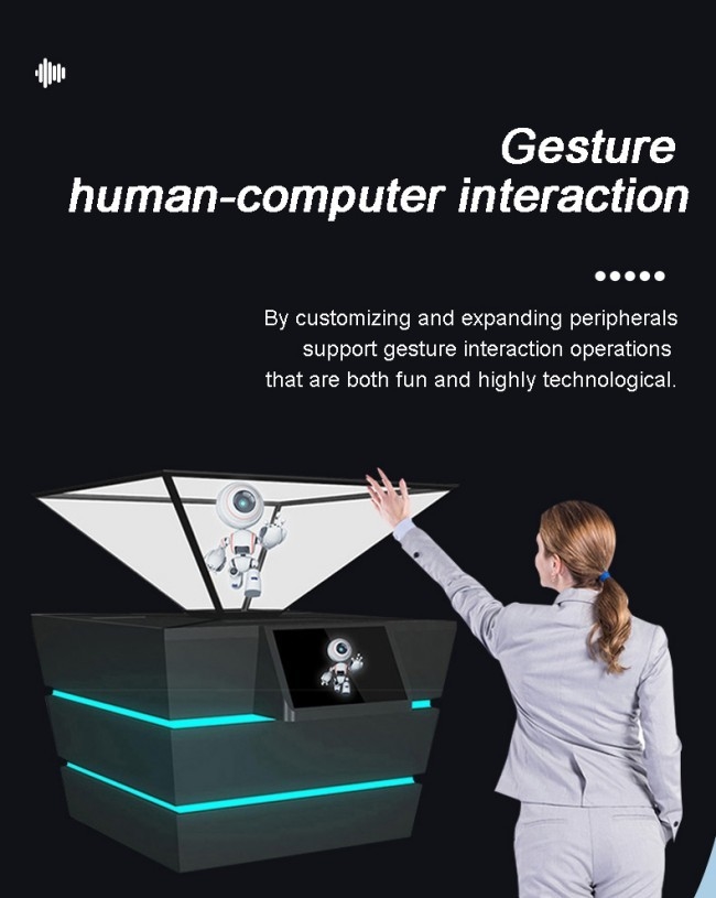 Écran d'affichage transparent holographique avancé Affichage tactile tridimensionnel à 360 degrés Android OS 1