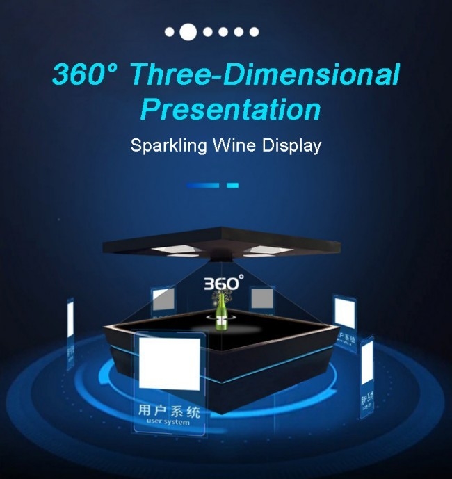 अनुकूलित 360-डिग्री होलोग्राफिक डिस्प्ले कैबिनेट निर्माता, नग्न आंख 3D पारदर्शी स्क्रीन डिस्प्ले केस 1